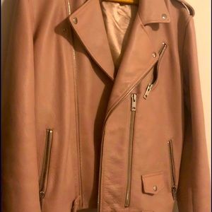 Joes jeans men’s pink leather novus moto